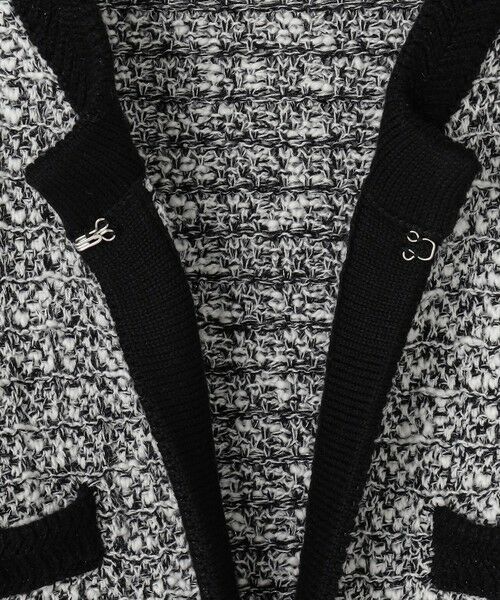 L size ONWARD(大きいサイズ) / エルサイズオンワード ノーカラージャケット | TWEED ニット ジャケット | 詳細17