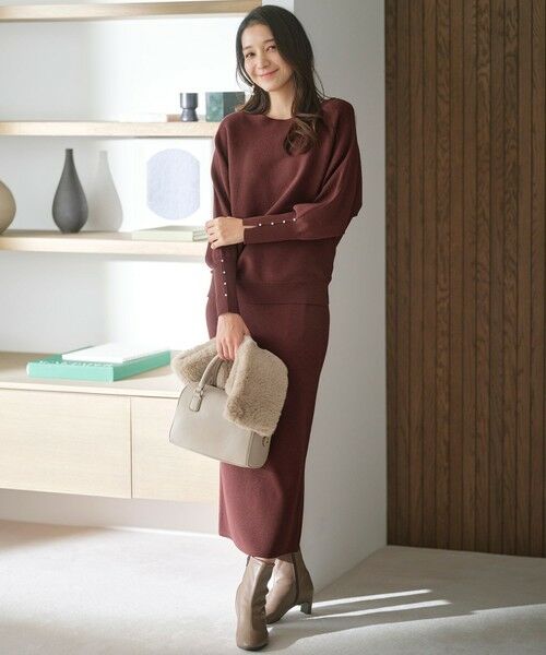 L size ONWARD(大きいサイズ) / エルサイズオンワード ニット・セーター | 【洗える・セットアップ可】アンチピリングドルマン畔 ニット | 詳細9