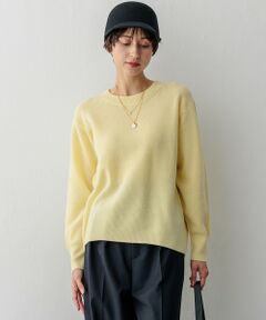 【洗える】ウールカシミヤ クルーネック ニット