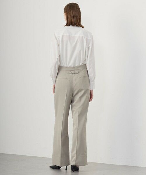 L size ONWARD(大きいサイズ) / エルサイズオンワード その他パンツ | 【CLASSY.1月号掲載・2WAY・洗える】 クリアサテン ワイドストレートパンツ | 詳細8