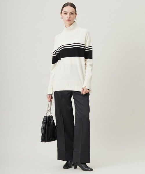 L size ONWARD(大きいサイズ) / エルサイズオンワード その他パンツ | 【CLASSY.1月号掲載・2WAY・洗える】 クリアサテン ワイドストレートパンツ | 詳細27