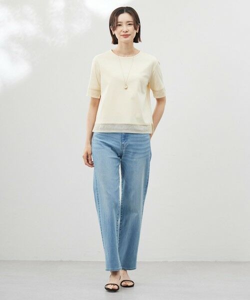 L size ONWARD(大きいサイズ) / エルサイズオンワード デニムパンツ | 【洗える】BASIC STRETCH DENIM ボーイフィット パンツ | 詳細25