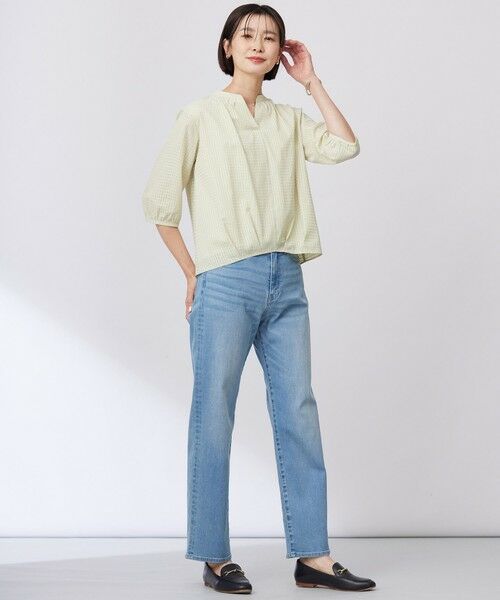 L size ONWARD(大きいサイズ) / エルサイズオンワード デニムパンツ | 【洗える】BASIC STRETCH DENIM ボーイフィット パンツ | 詳細28