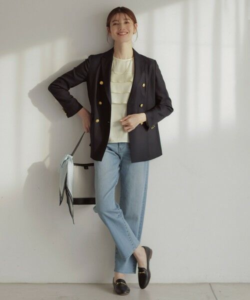 L size ONWARD(大きいサイズ) / エルサイズオンワード デニムパンツ | 【洗える】BASIC STRETCH DENIM ボーイフィット パンツ | 詳細15