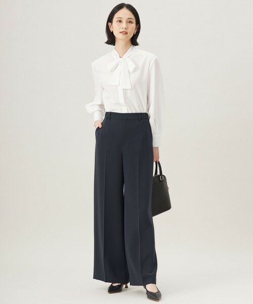 L size ONWARD(大きいサイズ) / エルサイズオンワード その他パンツ | 【セットアップ対応・洗える】トリアセダブルクロス ワイドパンツ | 詳細12