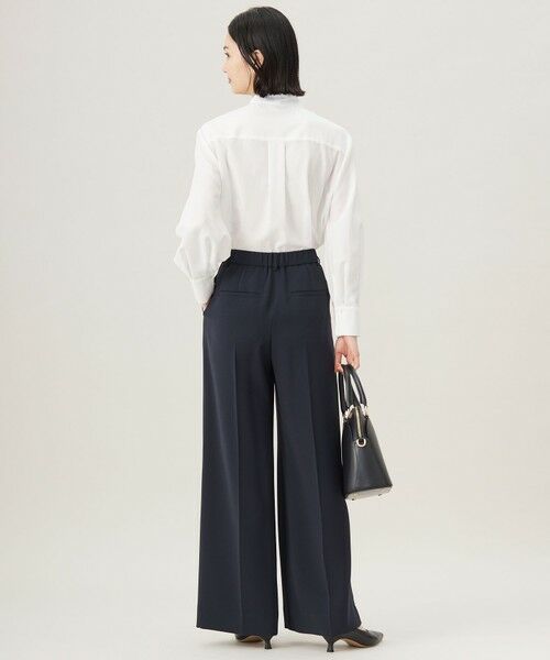 L size ONWARD(大きいサイズ) / エルサイズオンワード その他パンツ | 【セットアップ対応・洗える】トリアセダブルクロス ワイドパンツ | 詳細13