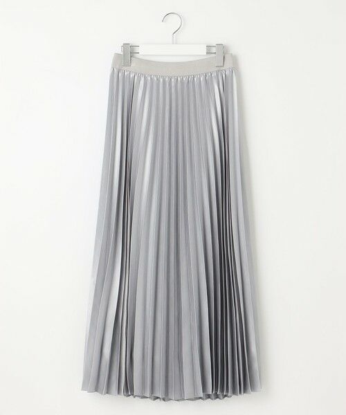 セール】 【ウエストゴム・洗える】ブライトサテンプリーツ