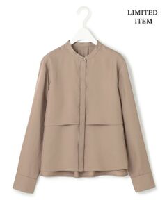 【WEB限定・洗える】シルキーツイル  クロップドシャツ