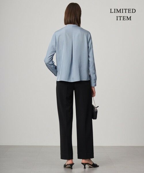 L size ONWARD(大きいサイズ) / エルサイズオンワード シャツ・ブラウス | 【WEB限定・洗える】シルキーツイル  クロップドシャツ | 詳細8