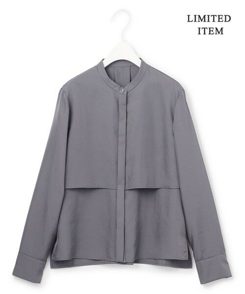 L size ONWARD(大きいサイズ) / エルサイズオンワード シャツ・ブラウス | 【WEB限定・洗える】シルキーツイル  クロップドシャツ | 詳細20