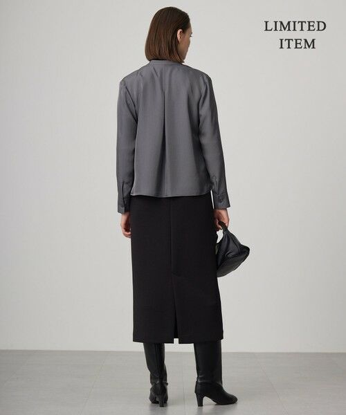 L size ONWARD(大きいサイズ) / エルサイズオンワード シャツ・ブラウス | 【WEB限定・洗える】シルキーツイル  クロップドシャツ | 詳細19