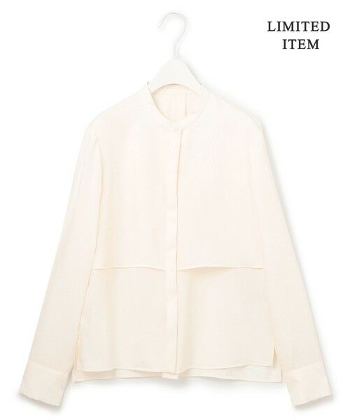 L size ONWARD(大きいサイズ) / エルサイズオンワード シャツ・ブラウス | 【WEB限定・洗える】シルキーツイル  クロップドシャツ | 詳細25