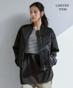 L size ONWARD(大きいサイズ) / エルサイズオンワード ブルゾン | 【WEB限定】 ナイロンラスターサテン MA-1