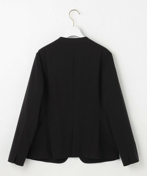 L size ONWARD(大きいサイズ) / エルサイズオンワード ノーカラージャケット | 【洗える】セレモニーダブルクロス カラーレス ジャケット | 詳細1