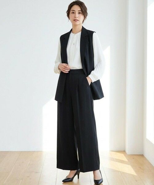 洗える】セレモニーダブルクロス ジレ （その他アウター）｜L size