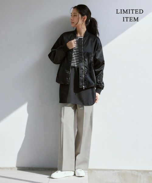 L size ONWARD(大きいサイズ) / エルサイズオンワード カットソー | 【WEB限定・洗える】 シアージャージーコンビ カットソー | 詳細5