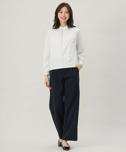 L size ONWARD(大きいサイズ) / エルサイズオンワード カットソー | プレーティングジャージー レース襟 カットソー | 詳細6