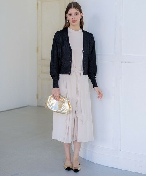 L size ONWARD(大きいサイズ) / エルサイズオンワード カーディガン・ボレロ | 【APPLAUDIR】コンパクト ドルマンスリーブ ラメカーディガン | 詳細15