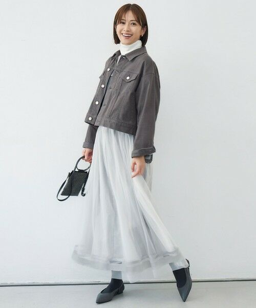 L size ONWARD(大きいサイズ) / エルサイズオンワード ニット・セーター | 【洗える】シルクウールリブタートルネック ニット | 詳細4