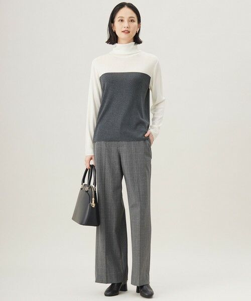 L size ONWARD(大きいサイズ) / エルサイズオンワード ニット・セーター | 【洗える】シルクウールリブタートルネック ニット | 詳細7