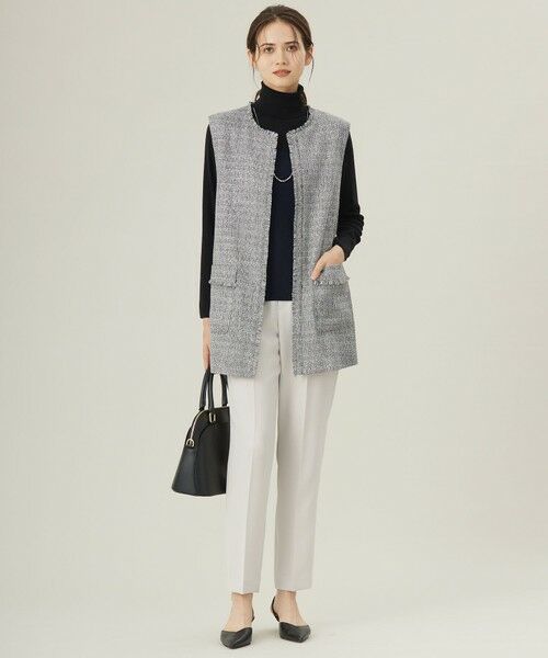 L size ONWARD(大きいサイズ) / エルサイズオンワード ニット・セーター | 【洗える】シルクウールリブタートルネック ニット | 詳細15