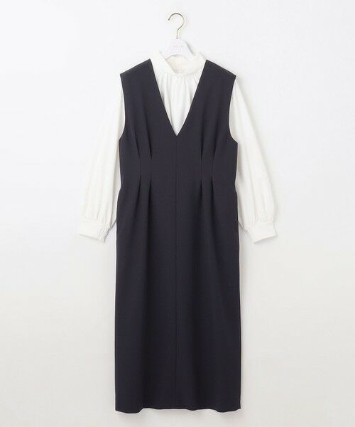 L size ONWARD(大きいサイズ) / エルサイズオンワード ロング・マキシ丈スカート | 【優木まおみさんコラボ】秒映えセレモニー ブラウス × ジャンパースカート | 詳細27