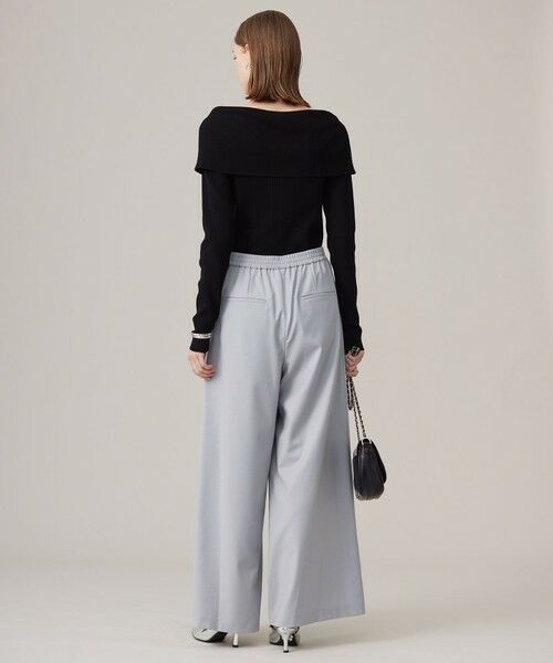 L size ONWARD(大きいサイズ) / エルサイズオンワード その他パンツ | 【洗える】 ウールヴィスコースストレッチ タックパンツ | 詳細23