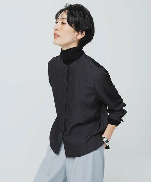 L size ONWARD(大きいサイズ) / エルサイズオンワード その他パンツ | 【洗える】 ウールヴィスコースストレッチ タックパンツ | 詳細16