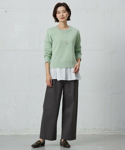 L size ONWARD(大きいサイズ) / エルサイズオンワード その他パンツ | 【洗える】20チノストレッチ ワイドパンツ | 詳細4