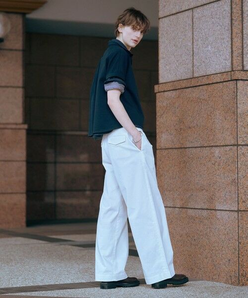 L size ONWARD(大きいサイズ) / エルサイズオンワード その他パンツ | 【洗える】20チノストレッチ ワイドパンツ | 詳細15
