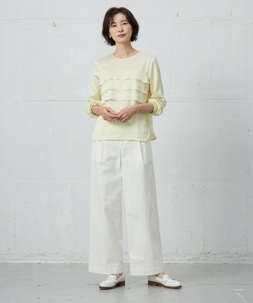 L size ONWARD(大きいサイズ) / エルサイズオンワード その他パンツ | 【洗える】20チノストレッチ ワイドパンツ | 詳細21