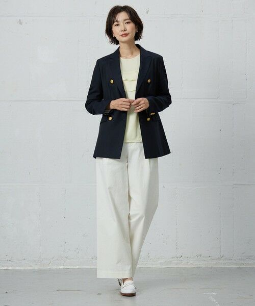 L size ONWARD(大きいサイズ) / エルサイズオンワード その他パンツ | 【洗える】20チノストレッチ ワイドパンツ | 詳細22