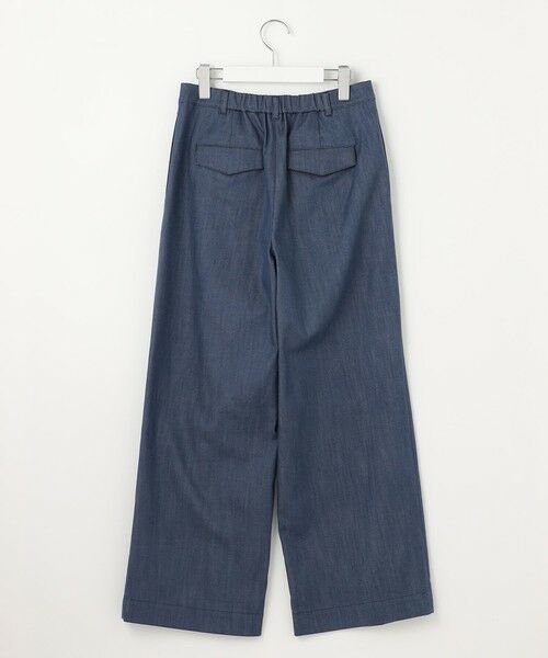 L size ONWARD(大きいサイズ) / エルサイズオンワード その他パンツ | 【洗える】セルロースシャンブレー ワイド パンツ | 詳細6