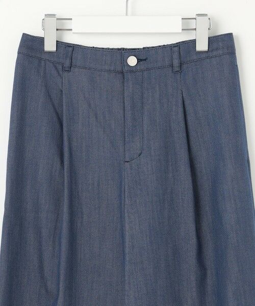 L size ONWARD(大きいサイズ) / エルサイズオンワード その他パンツ | 【洗える】セルロースシャンブレー ワイド パンツ | 詳細7