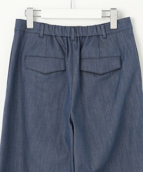 L size ONWARD(大きいサイズ) / エルサイズオンワード その他パンツ | 【洗える】セルロースシャンブレー ワイド パンツ | 詳細8