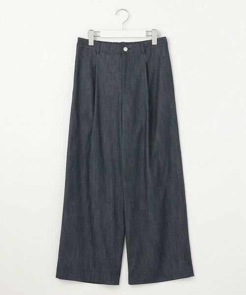 L size ONWARD(大きいサイズ) / エルサイズオンワード その他パンツ | 【洗える】セルロースシャンブレー ワイド パンツ | 詳細17