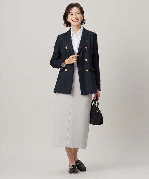 L size ONWARD(大きいサイズ) / エルサイズオンワード ミニ・ひざ丈スカート | 【洗える】ダンボールジャージー ナロー スカート | 詳細9