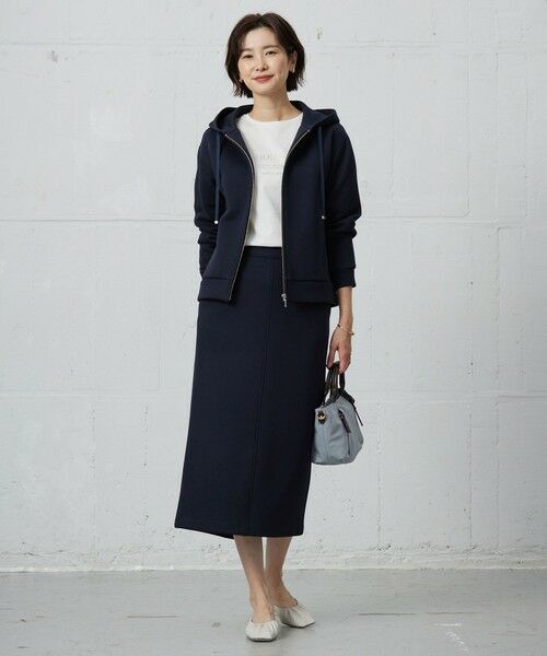 L size ONWARD(大きいサイズ) / エルサイズオンワード ミニ・ひざ丈スカート | 【洗える】ダンボールジャージー ナロー スカート | 詳細23