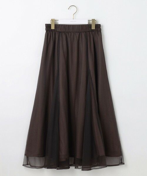 L size ONWARD(大きいサイズ) / エルサイズオンワード ミニ・ひざ丈スカート | 【洗える】ラッセルチュールマチ スカート | 詳細17