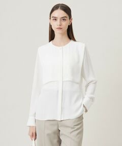 L size ONWARD(大きいサイズ) / エルサイズオンワード シャツ・ブラウス | 【UVケア・速乾・接触冷感・洗える】BackSatinAmunzen デザインブラウス