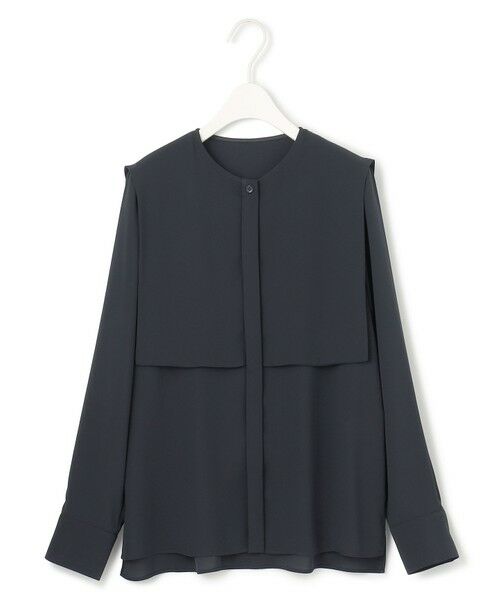 L size ONWARD(大きいサイズ) / エルサイズオンワード シャツ・ブラウス | 【UVケア・速乾・接触冷感・洗える】BackSatinAmunzen デザインブラウス | 詳細4