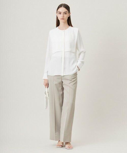 L size ONWARD(大きいサイズ) / エルサイズオンワード シャツ・ブラウス | 【UVケア・速乾・接触冷感・洗える】BackSatinAmunzen デザインブラウス | 詳細5