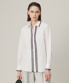 L size ONWARD(大きいサイズ) / エルサイズオンワード シャツ・ブラウス | 【日本製】 コットンリネンタンブラー ブラウス