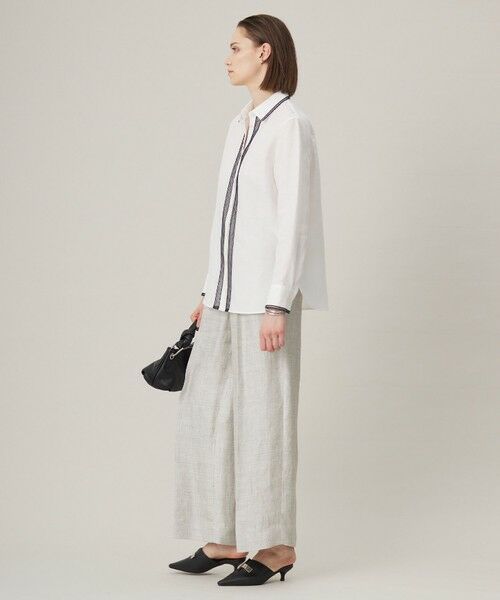 L size ONWARD(大きいサイズ) / エルサイズオンワード シャツ・ブラウス | 【日本製】 コットンリネンタンブラー ブラウス | 詳細2