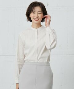 L size ONWARD(大きいサイズ) / エルサイズオンワード シャツ・ブラウス | 【洗える】BEZ VEGA バンドカラー ブラウス