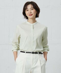 L size ONWARD(大きいサイズ) / エルサイズオンワード シャツ・ブラウス | 【洗える】BEZ VEGA バンドカラー ブラウス