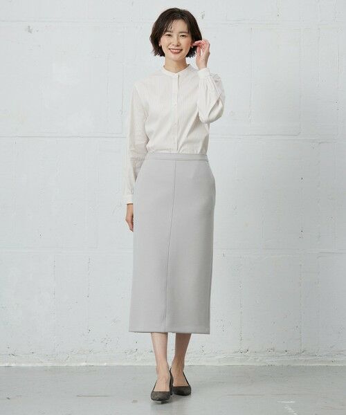 L size ONWARD(大きいサイズ) / エルサイズオンワード シャツ・ブラウス | 【洗える】BEZ VEGA バンドカラー ブラウス | 詳細1