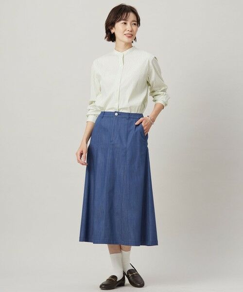 L size ONWARD(大きいサイズ) / エルサイズオンワード シャツ・ブラウス | 【洗える】BEZ VEGA バンドカラー ブラウス | 詳細7