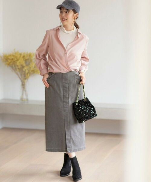 L size ONWARD(大きいサイズ) / エルサイズオンワード シャツ・ブラウス | 【洗える】ランタンスリーブ シャツ | 詳細2