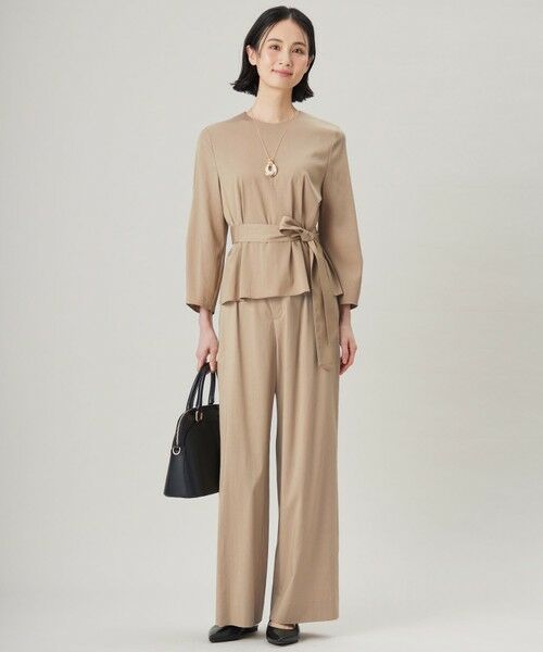 L size ONWARD(大きいサイズ) / エルサイズオンワード シャツ・ブラウス | 【セットアップ対応・洗える】ドレープツイルプルオーバー ブラウス | 詳細4